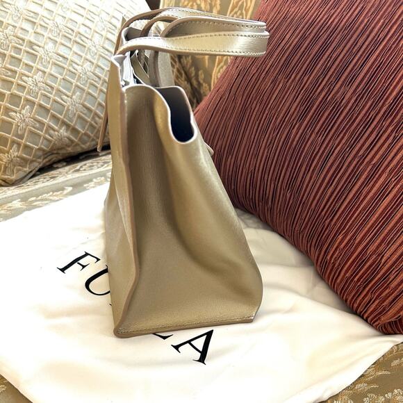 Furla Metallic Gold Mini Tote Bag New without tag - Picture 4 of 13
